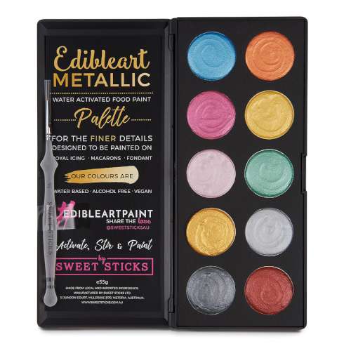 Sweetsticks Edible Art Paint Palette Colours - Water Activated! - Click Image to Close